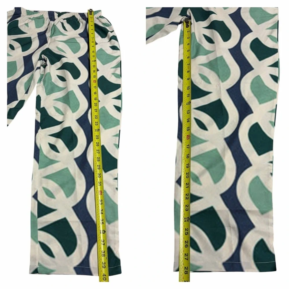 new Michelle Two-Piece Set Mint Collared Tunic Shirt and Pants - Picture 9 of 16